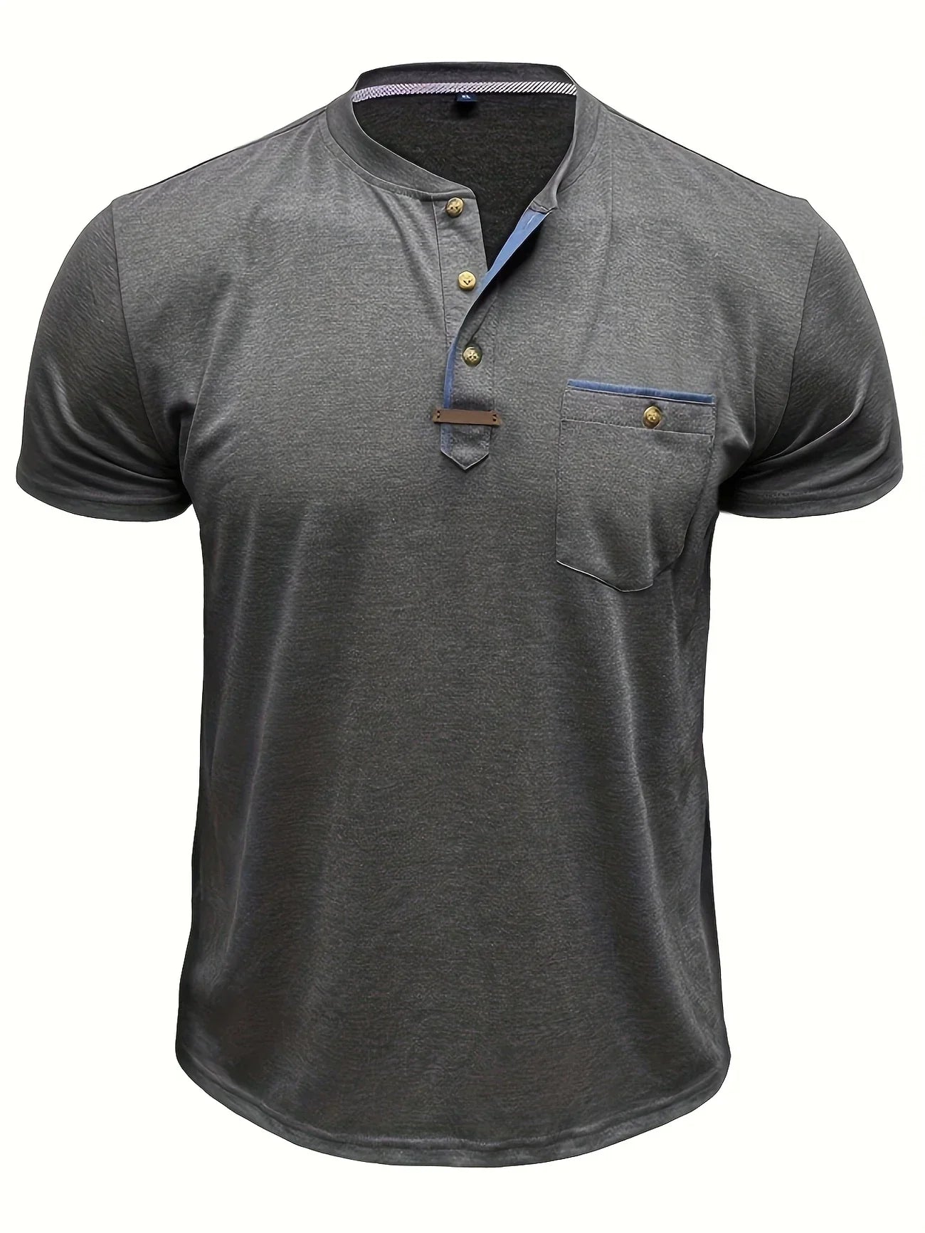 Lenoir™ | Elegant T-shirt med rund hals og lomme