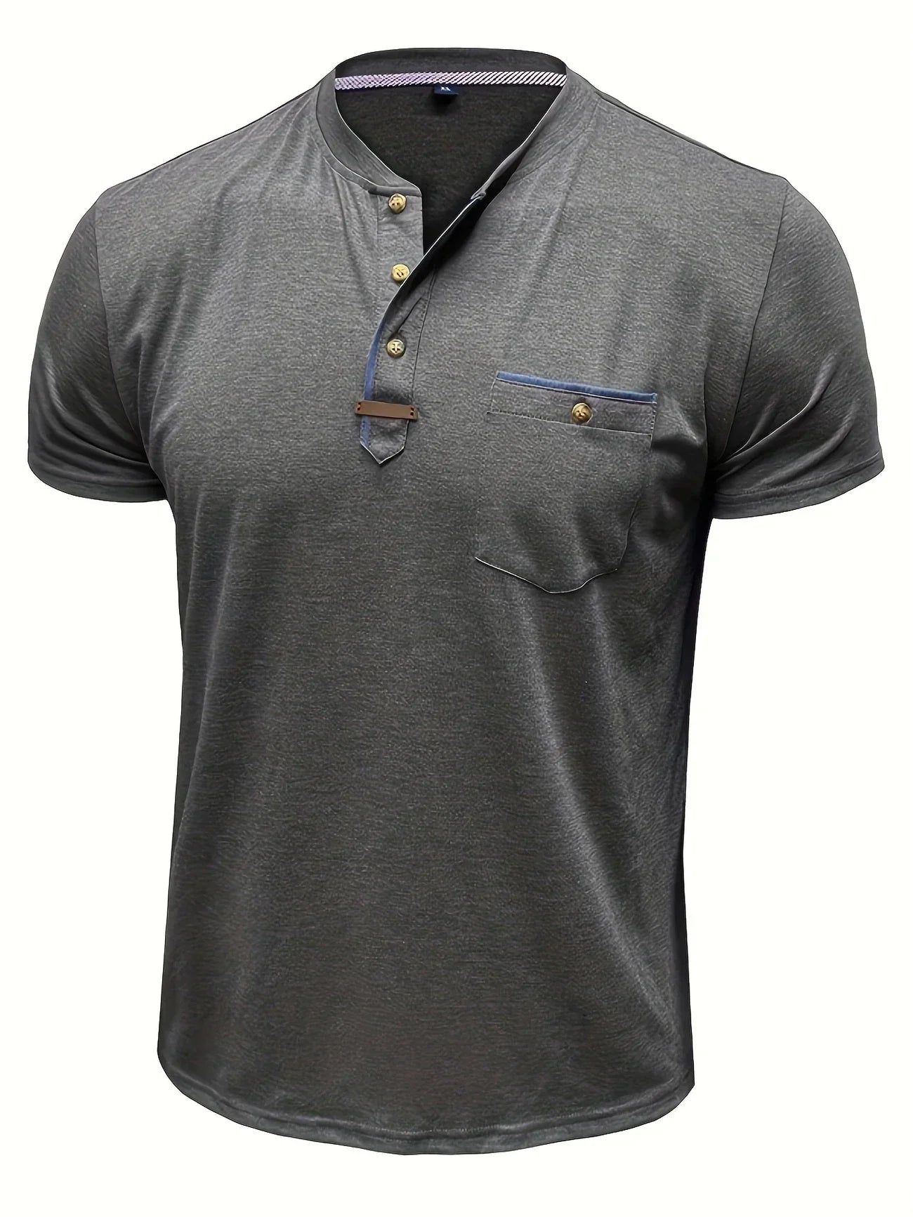 Lenoir™ | Elegant T-shirt med rund hals og lomme