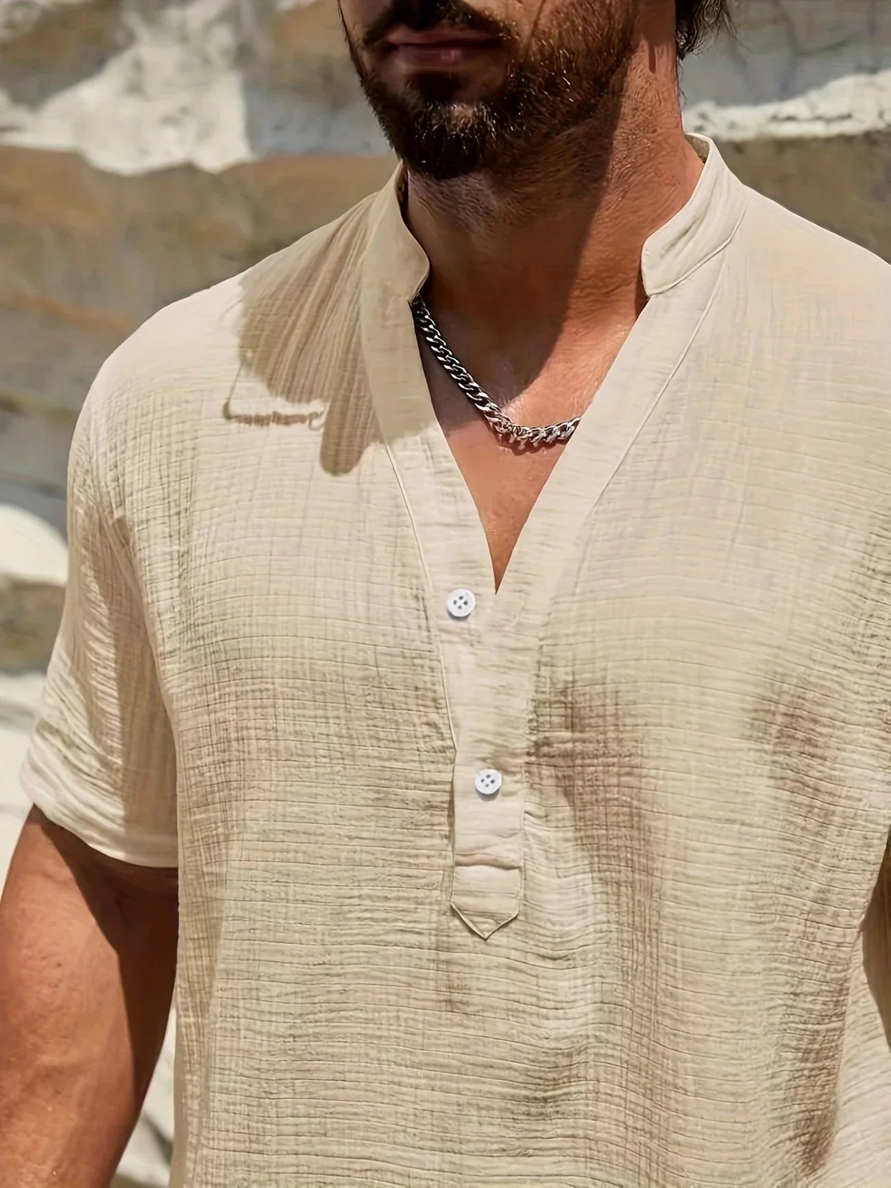 Lenoir™ | Elegant sommerbluse med høj krave
