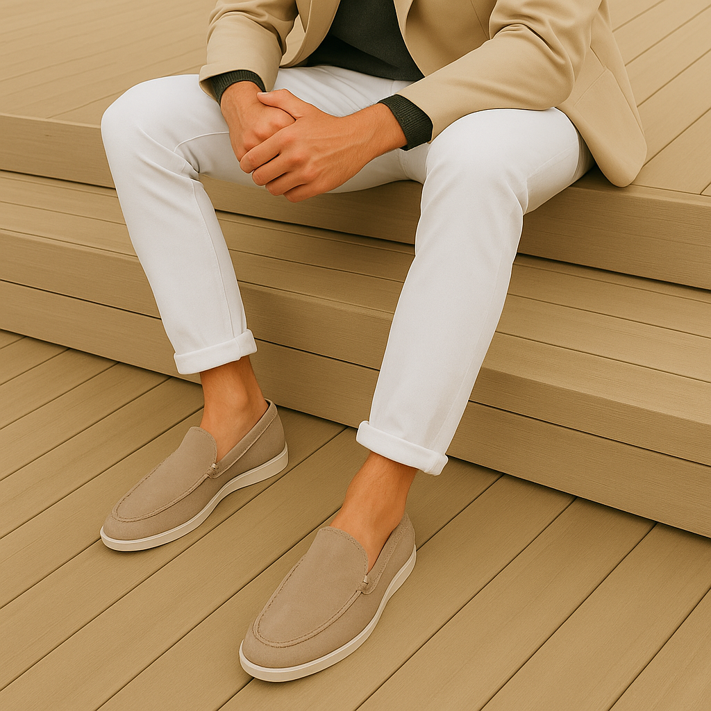 Lenoir™ | Elegante mokkasiner i ruskind