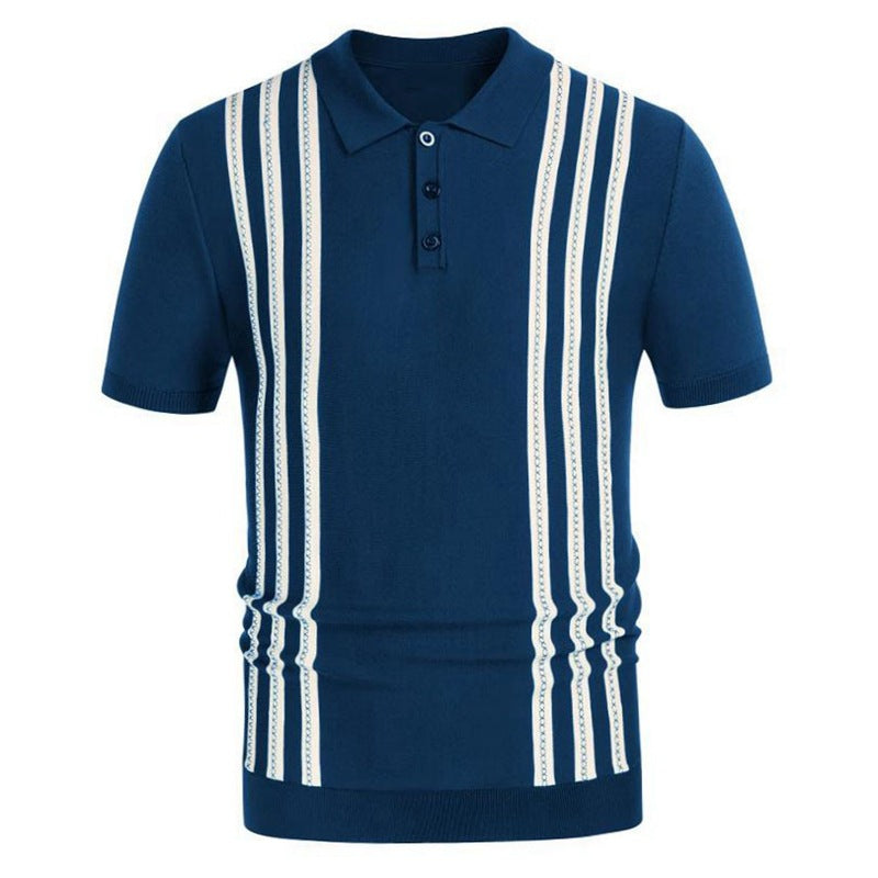 Lenoir™ | Stribet polo skjorte