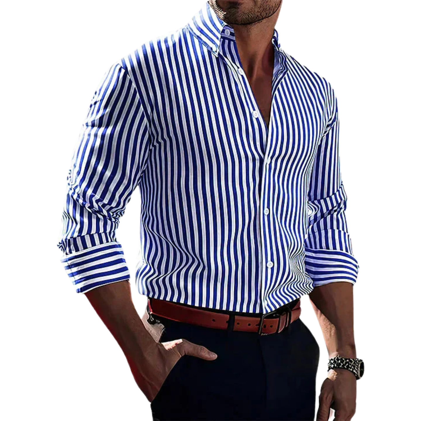 Lenoir™ - Stribet Confidence Skjorte